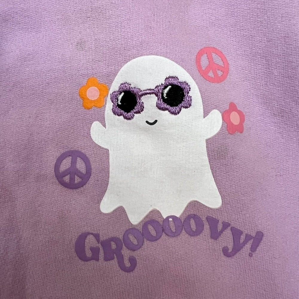 Lila‎ & Jack Kids Girls Purple Ghost Groovy Hoodie Sweatshirt Size 12-18M